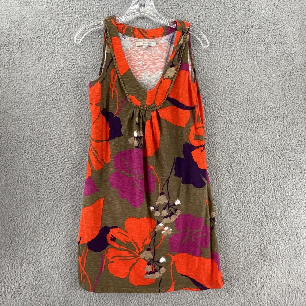 Boden Dress Womens 6 Multicolor Floral Knit Sleeveless V Neck Knee Length Casual